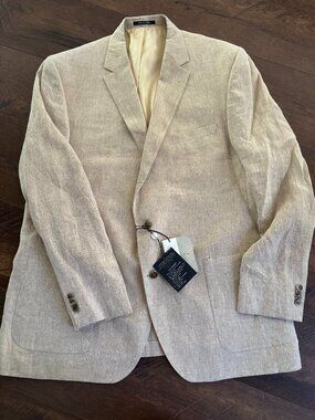 Cremieux Solbiati 100% Linen Suit Jacket Coat Blazer 50L NEW WITH TAGS